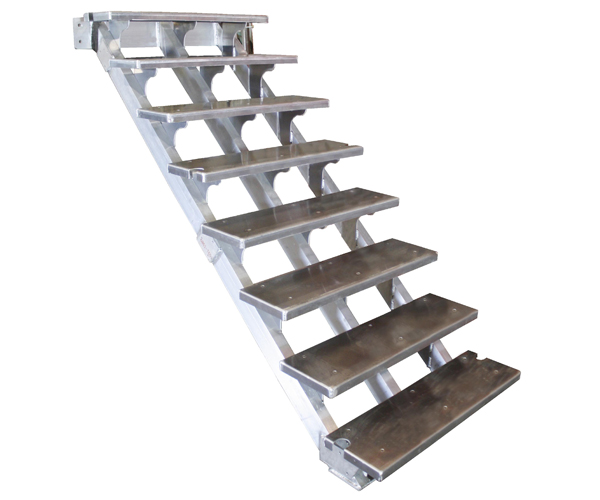 Forming - Stairs with formed steps using ⅛ in. 5052-H32 aluminum sheet