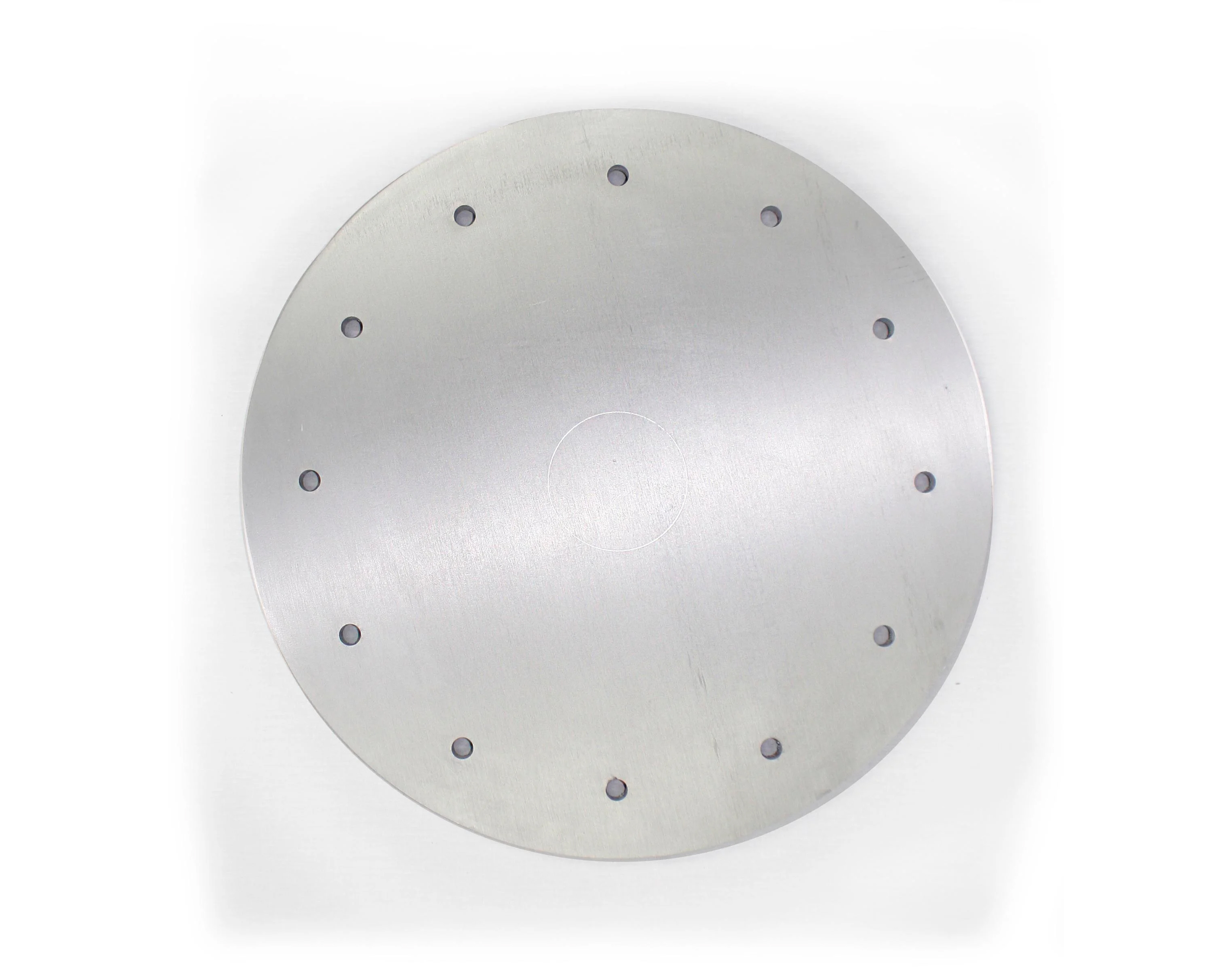 Aluminum - ½ in. flange—22 in. O.D. with (12) ⅝ in. holes equally spaced on an 18 in. dia B.C.