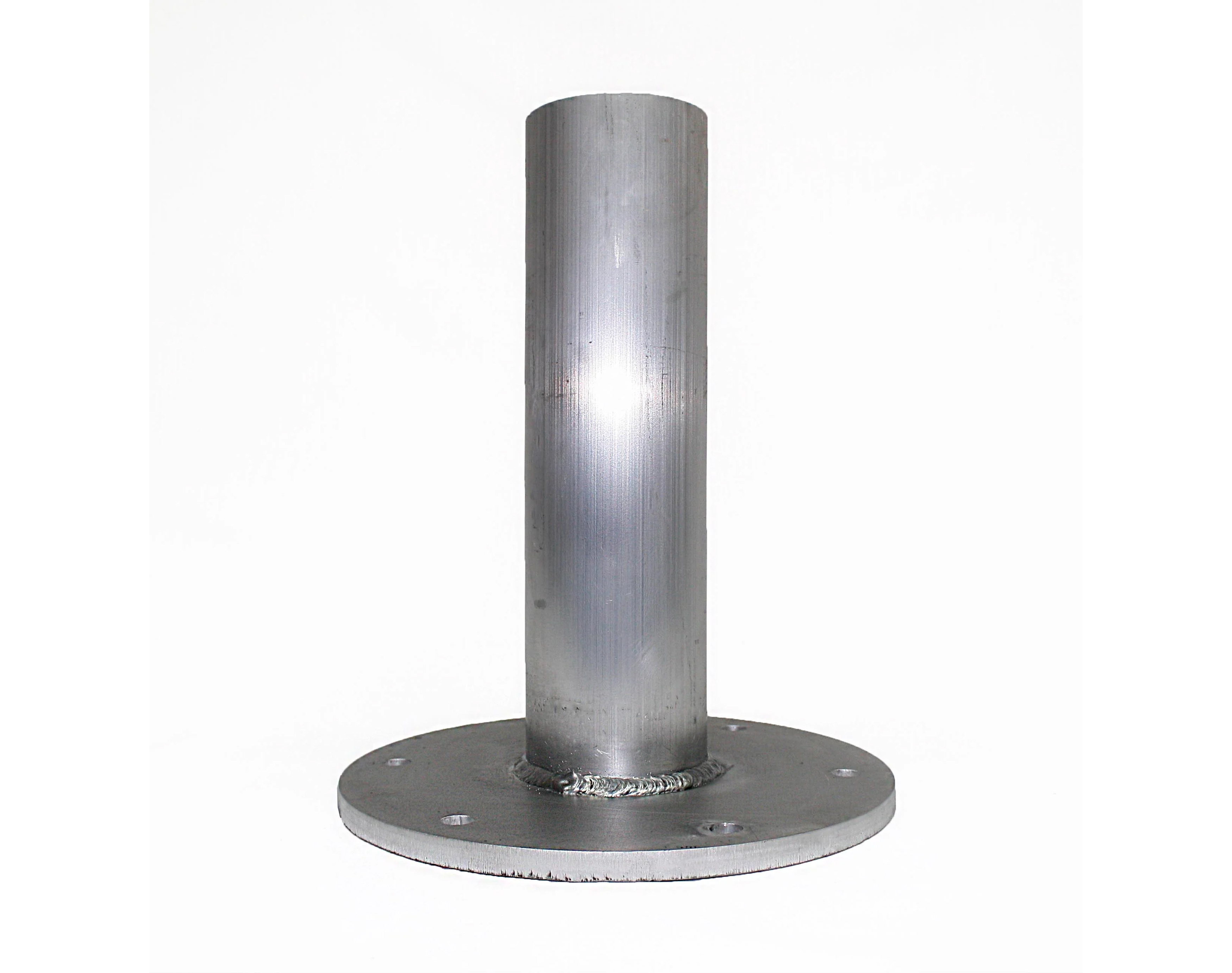 Aluminum - Column section—½ in. flange with 4 in. O.D. x ¼ in. wall round tubing